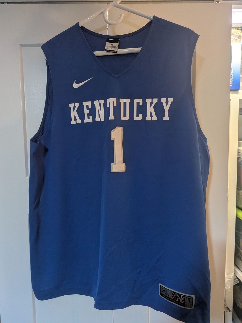 Nike Kentucky Wildcats Basketball Jersey Men XL Blue Elite Dri Fit Devin Booker